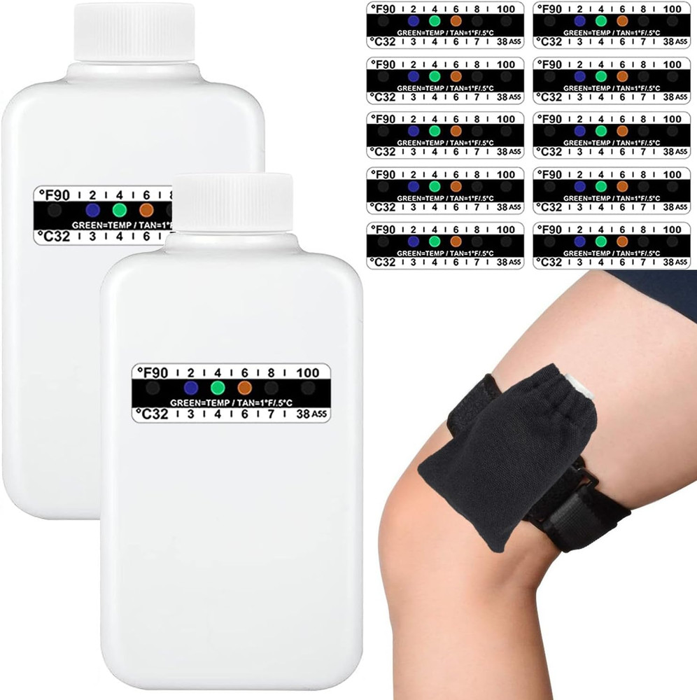 14 Pcs Urine Test Complete Kit,Includes 2 Empty Bottles,10 Adhesive Temperature