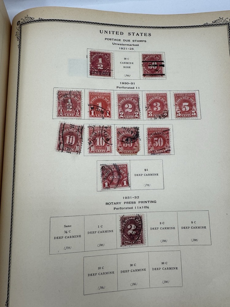 Scott American Album for United States Stamps W/Stamps Amelia Earhart, SIGNED