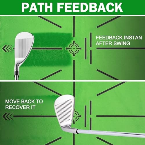 Golf Hitting Mats with Golf Tees Practice Indoor 3 Pcs Replaceable Outdoor