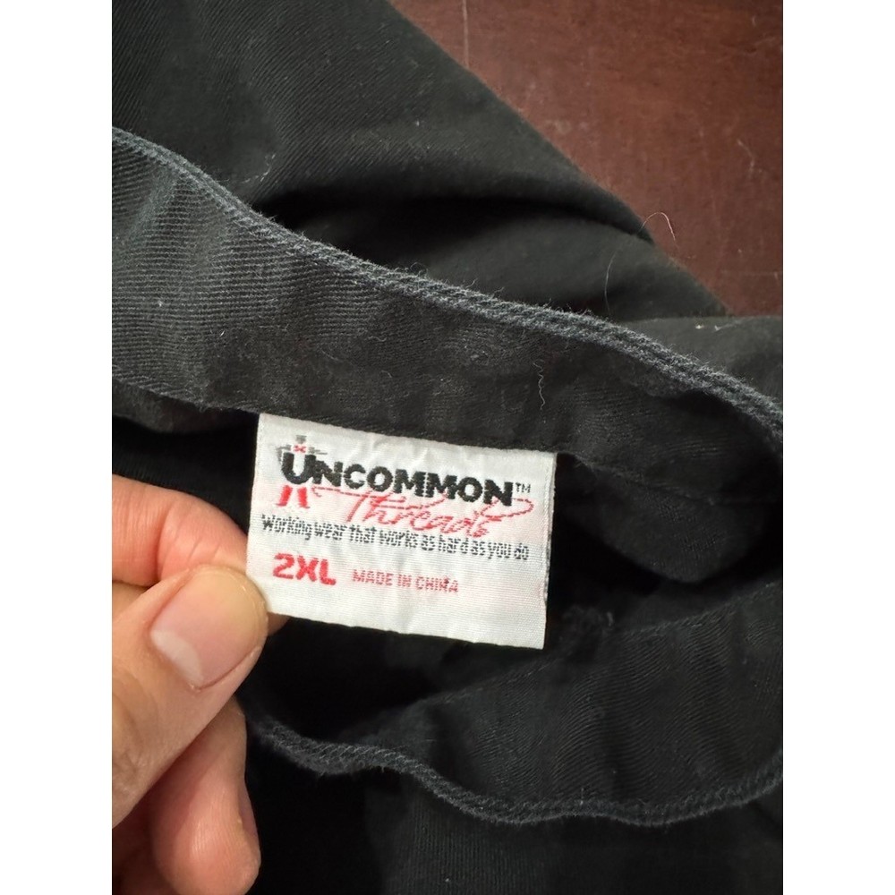Uncommon Threads Black Short Sleeve Chef Coat Double Breasted Size 2XL