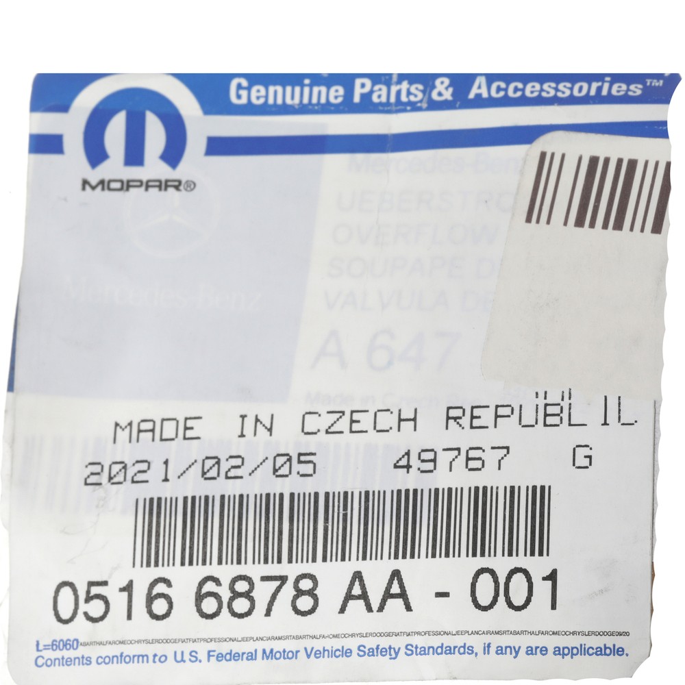 Genuine Mopar Valve 5166878AA