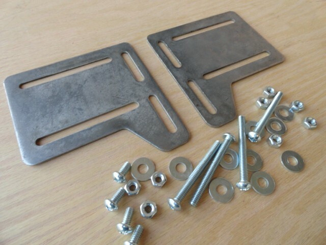Bed Frame Headboard, Footboard, Rail Bracket Modification Plates + ALL Hardware 