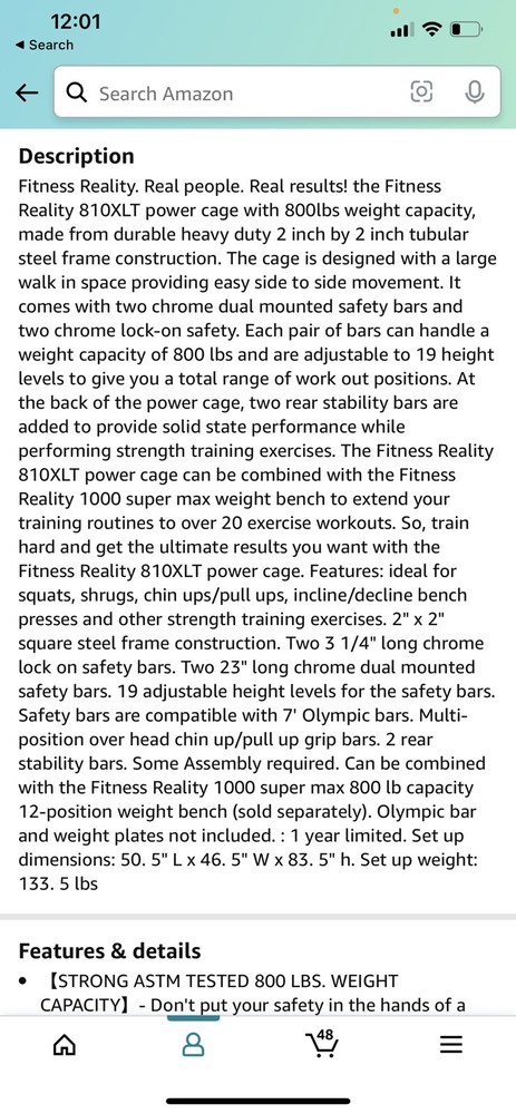 Power Cage With Reverse Pull Up Bars + Barbell (65 )