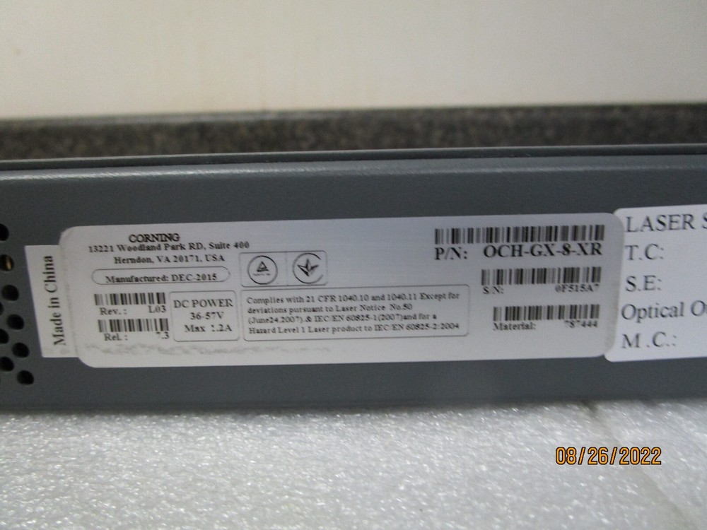Corning MobileAccess Optical Central Hub OCH-GX-8-XR