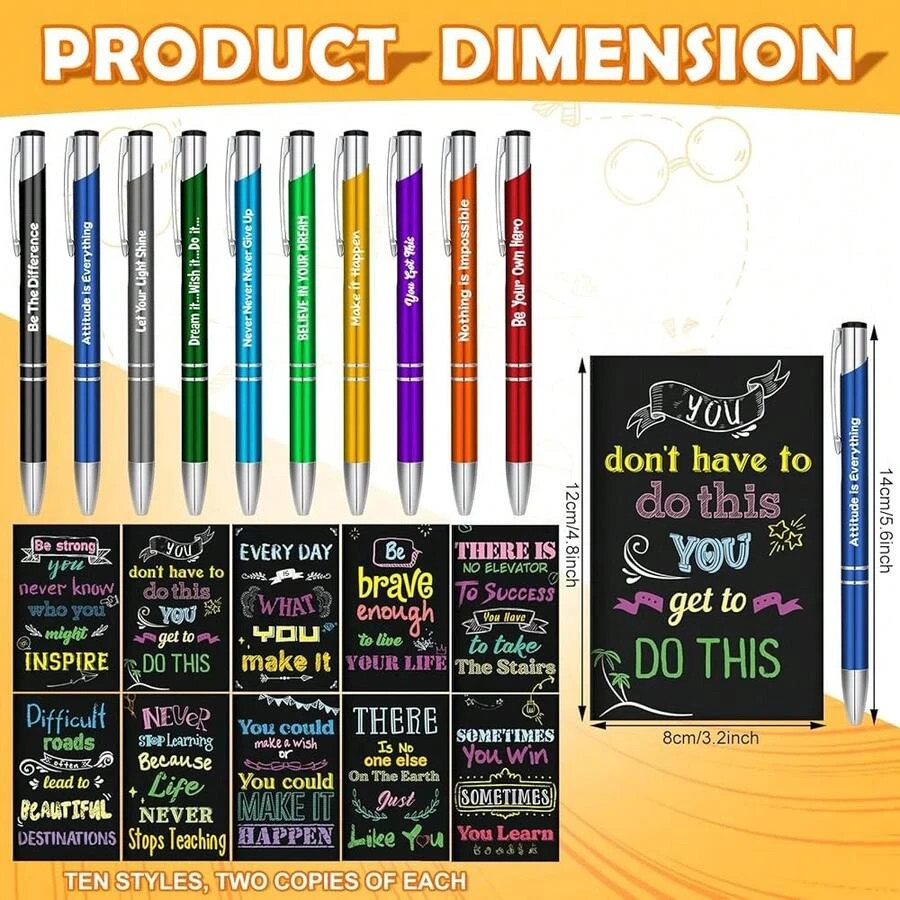 NEW Inspirational Notepad Bible Motivational Pen Notebook Bulk