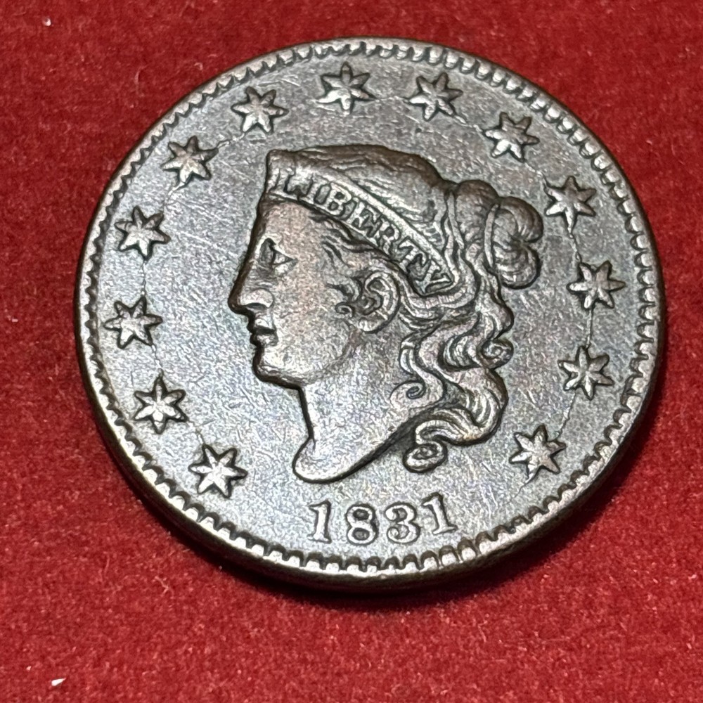 1831 1c N-12 Matron Head Large Cent