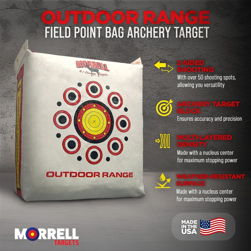 Morrell Outdoor Archery Bag Target, Weatherproof, Multi-Layered Density, Two Sid