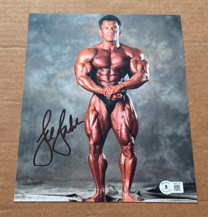 LEE LABRADA SIGNED BOBYBUILDER 8X10 PHOTO BECKETT CERTIFIED BAS #2