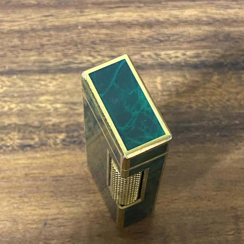 Dunhill Rollagas lighter green gold without box