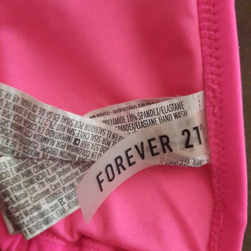 Forever 21 Hot Pink Triangle Bikini Top Size Small
