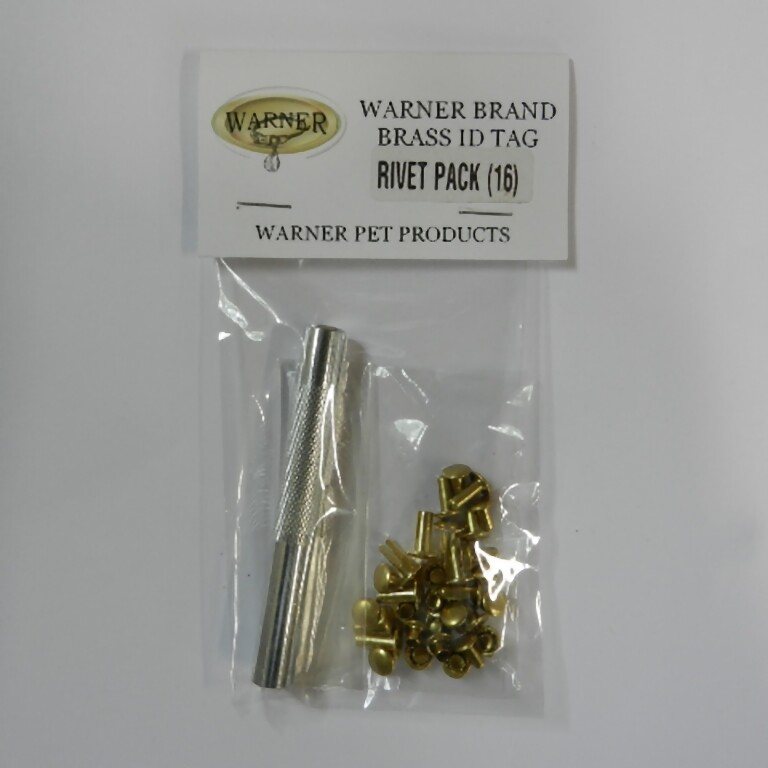 Warner 30 ct. Rivet pack (gold, silver) rivet punch Pet ID tags craft project