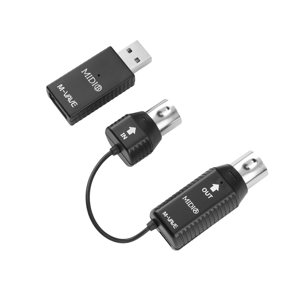 M-VAVE Rechargeable Wireless MIDI Adapter Bluetooth 5-Pin Interface for Stage