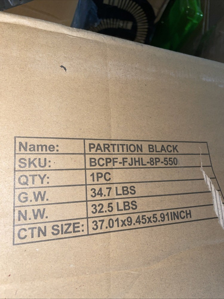 Partition Studio Bedroom Divider Folding Privacy Screen Decor Black New