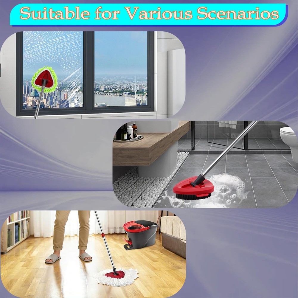 EasyWring Spin Mop Replacement Head Spin Mop Refills Compatible with O Cedar ...