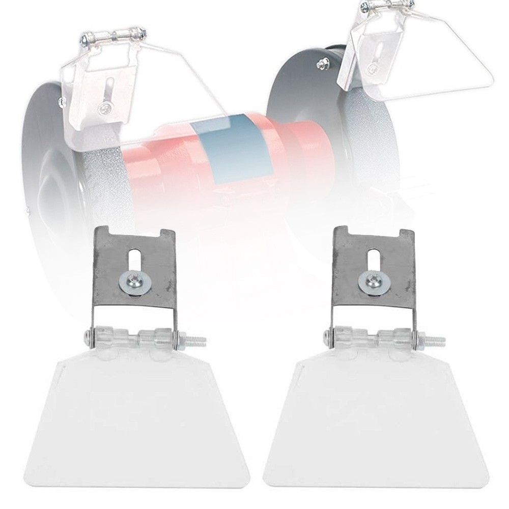 2pcs Replacement Guard Bench Grinder Eye Protection Safety Shields With Bracket