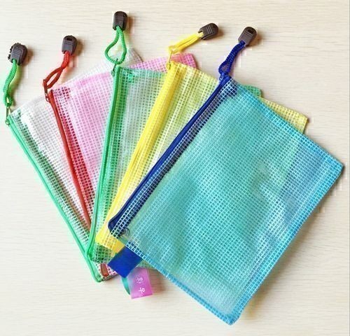 A4 Plastic Zippy Bags Zip File Storage Document Folder Protective Wallet Sleeve