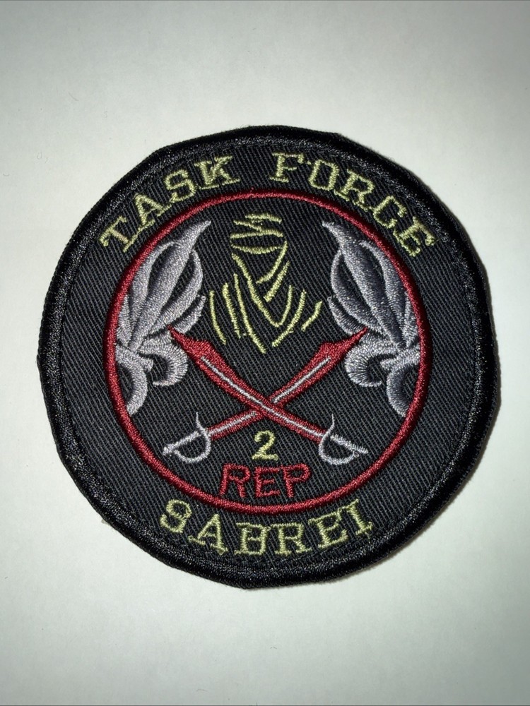 French Foreign Legion Airborne 2 Rep Task Force Sabre 1 Afgan War Patch Color