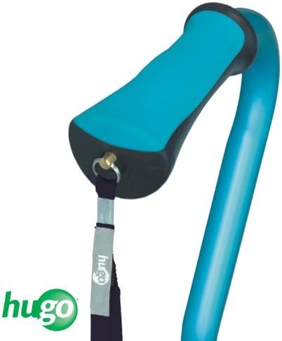 Adjustable Height Walking Quad Cane for Maximum Stability - Aquamarine