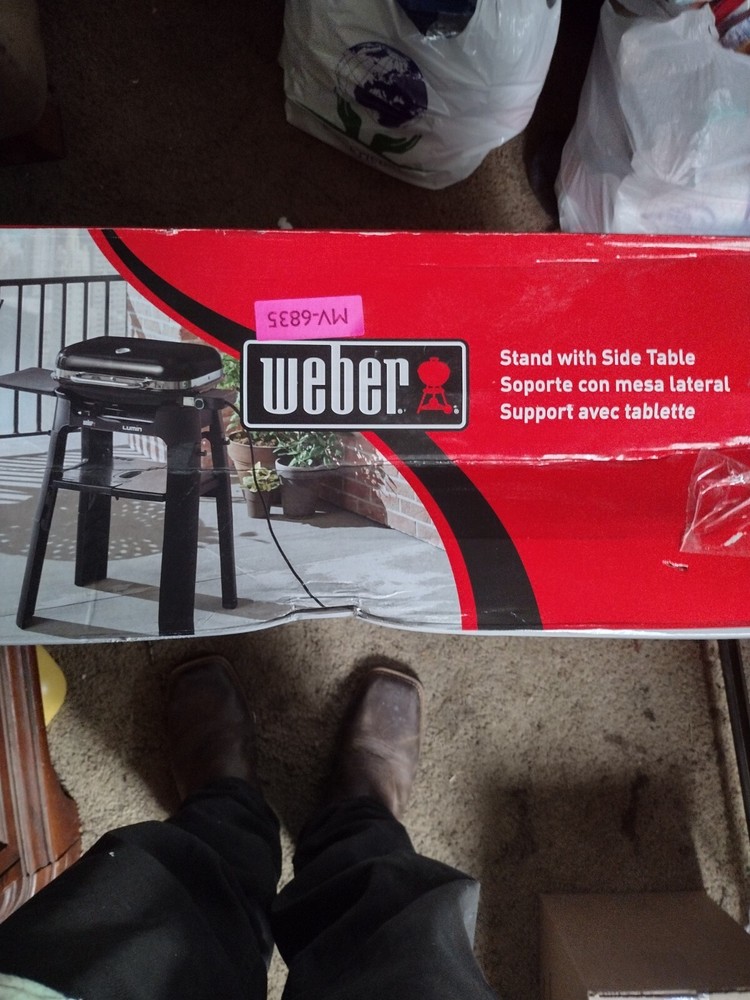 Weber Grill Stand With Side Table - New - Open Box - Electric