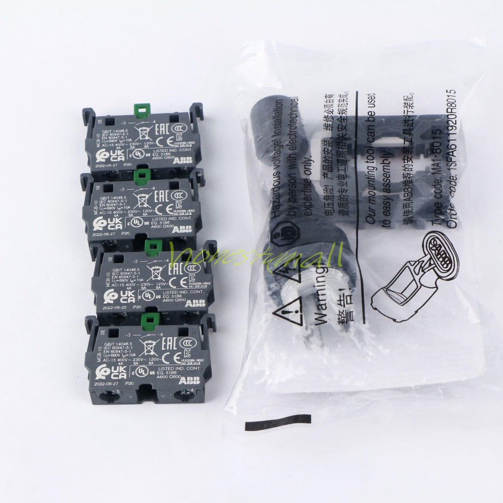 A New ABB Control Joystick Switch MJS6-40B with 4 MCB-10 Contacts Reset Type-