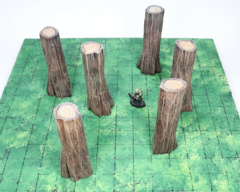 Modular Terrain Tree Trunks (Handmade for Dungeons & Dragons, Pathfinder RPG)