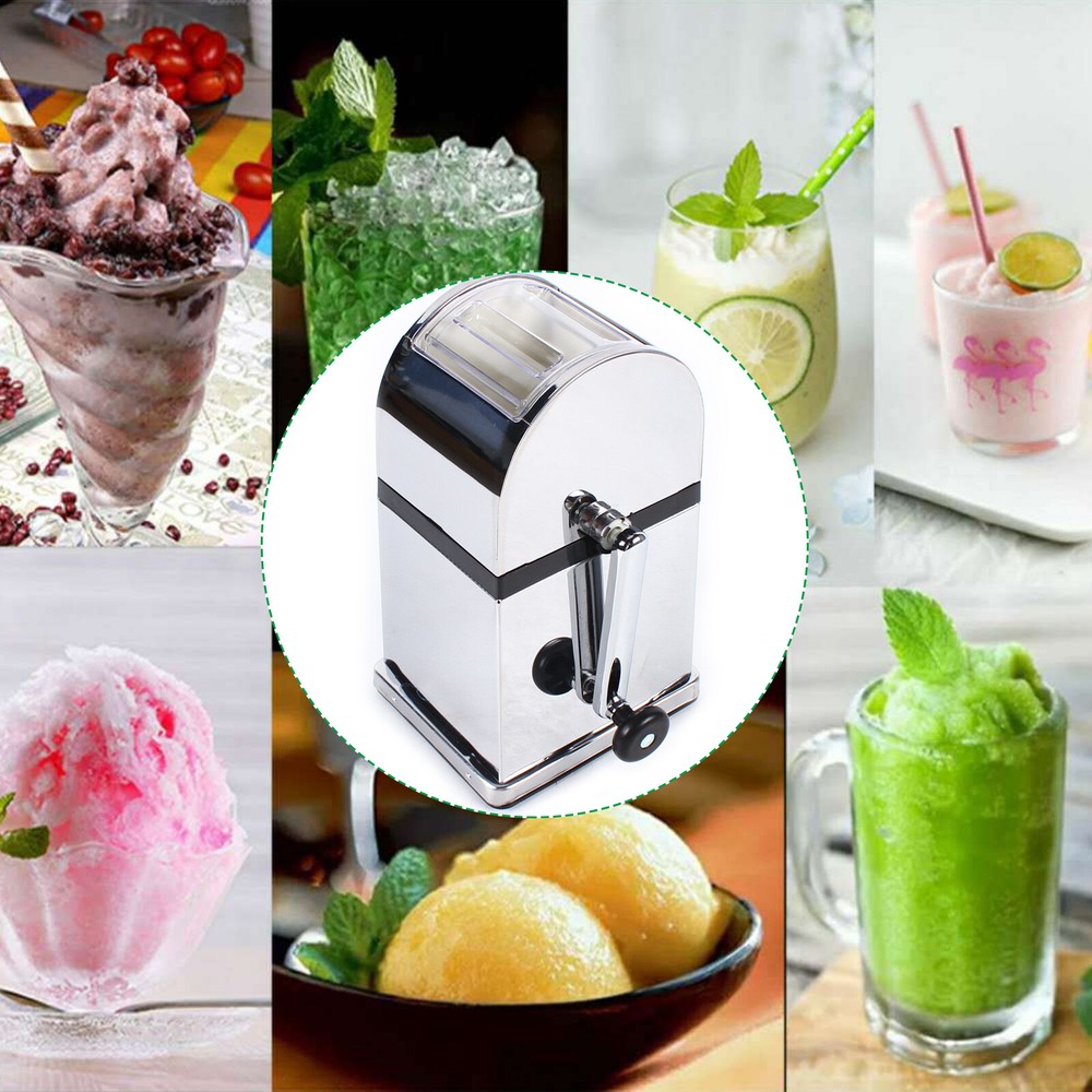 Stainless Steel Ice Crusher Machine Durable Crushed Ice Maker Easy Clean