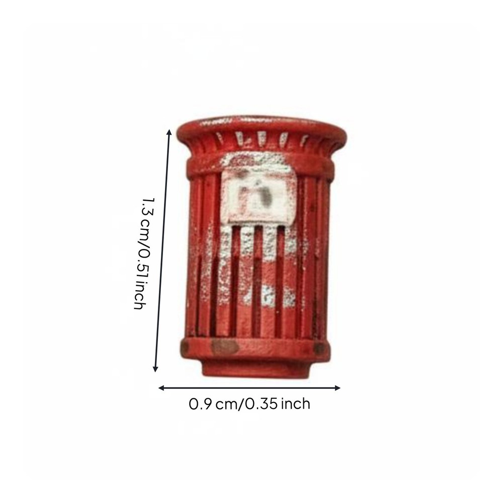 1/64 Scale Trash Can Highly Detailed Tiny Street Trash Bin Model for Sand