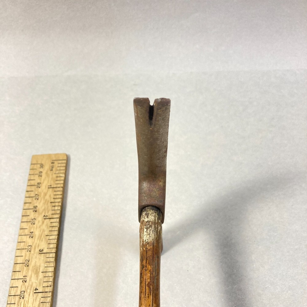 Vintage Hammer Pattern Maker Nail Puller 11" Wood Handle