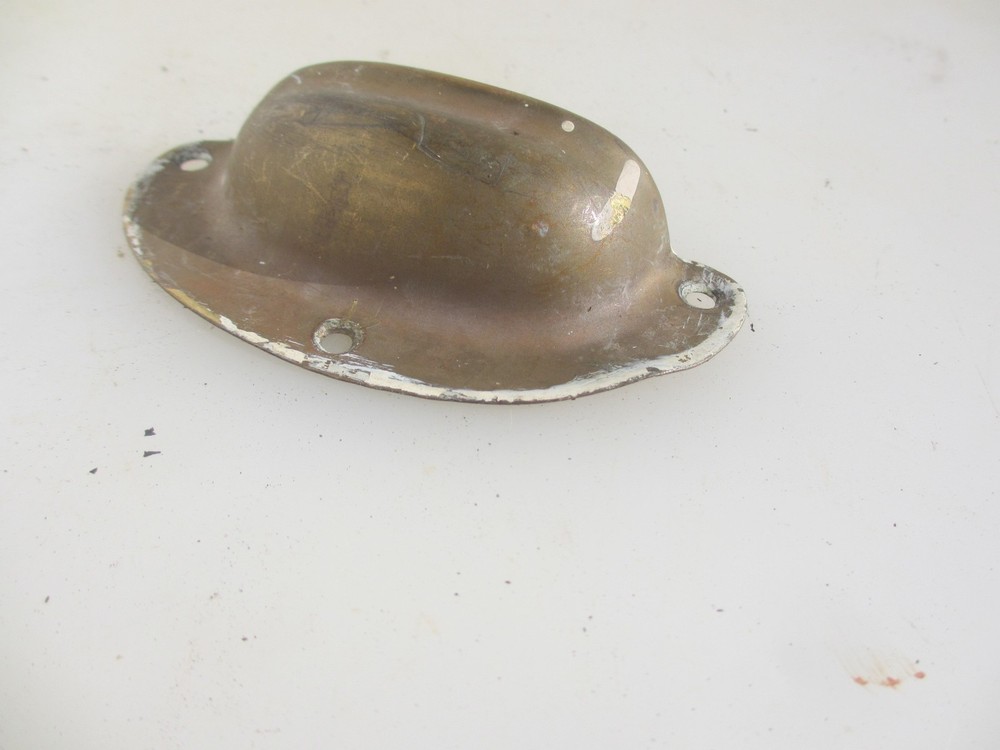 Vintage Brass Drawer Cup Handle Cupboard Pulls Shell Old Antique x1