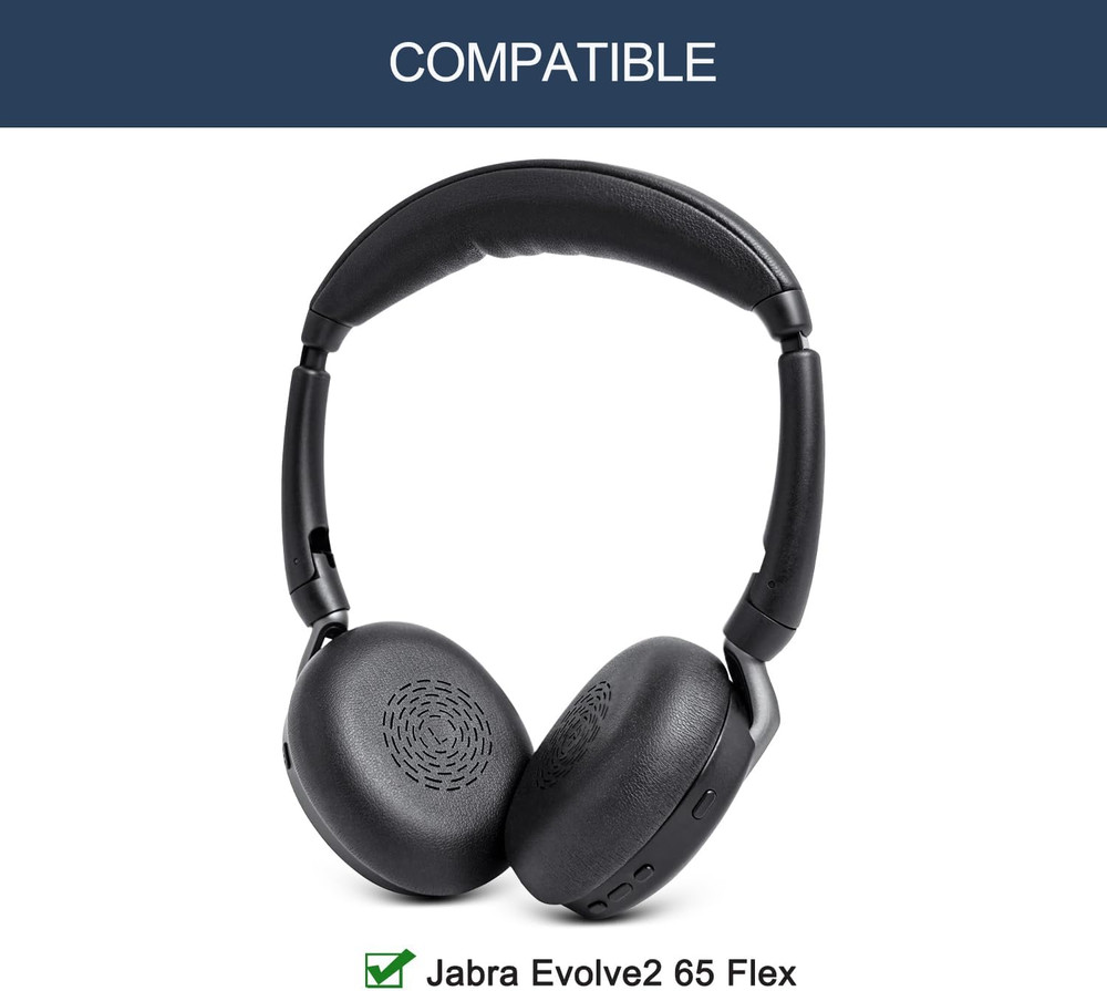 Ear Pads for Jabra Evolve2 65 Flex - Replacement Ear Cushions for Evolve2 65 ...