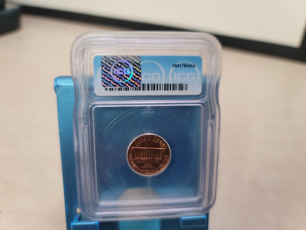 1960 D ICG MS63 RD PENNY LARGE DATE