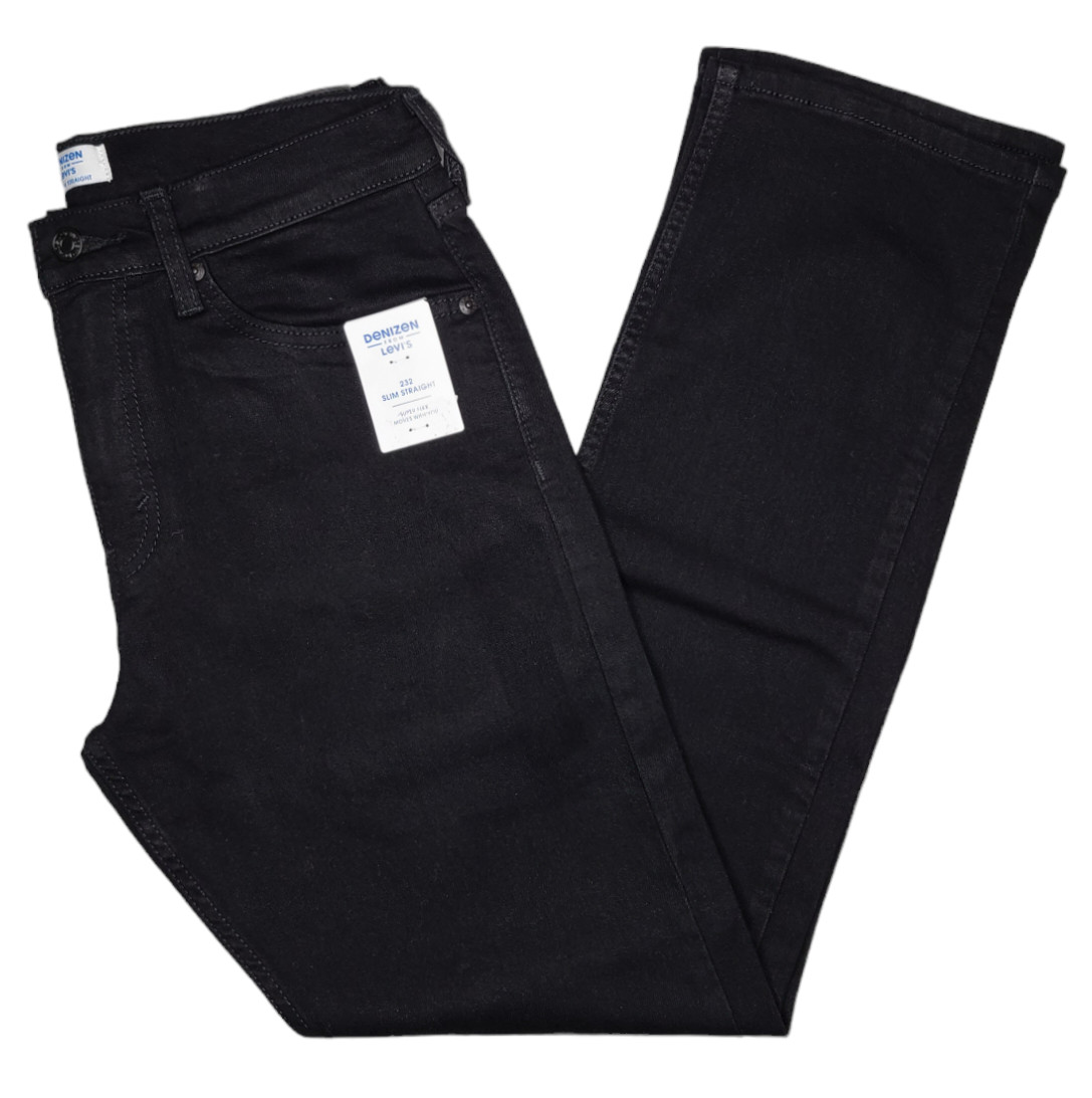 Denizen From Levi's #11500 NEW Men's Black Flex Stretch 232 Slim Straight Jeans