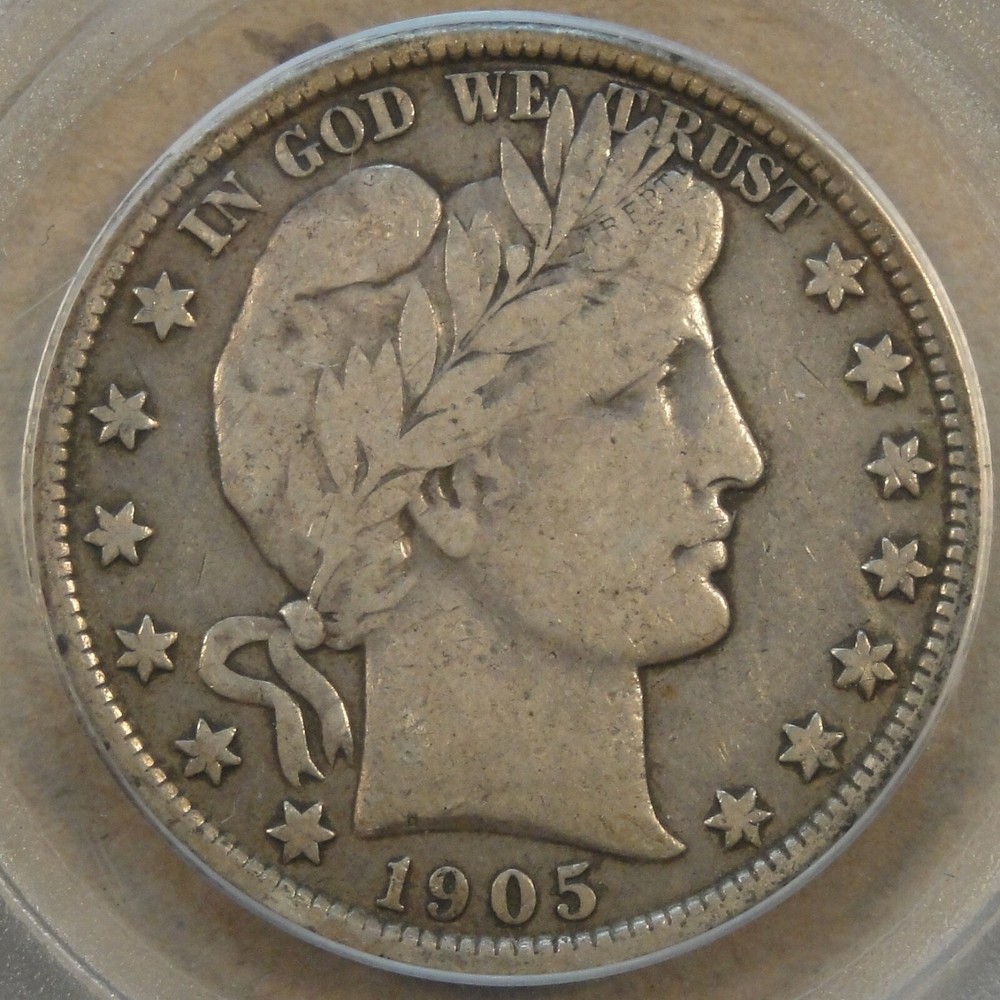 1905 Barber Half Dollar 50c PCGS Certified VF25