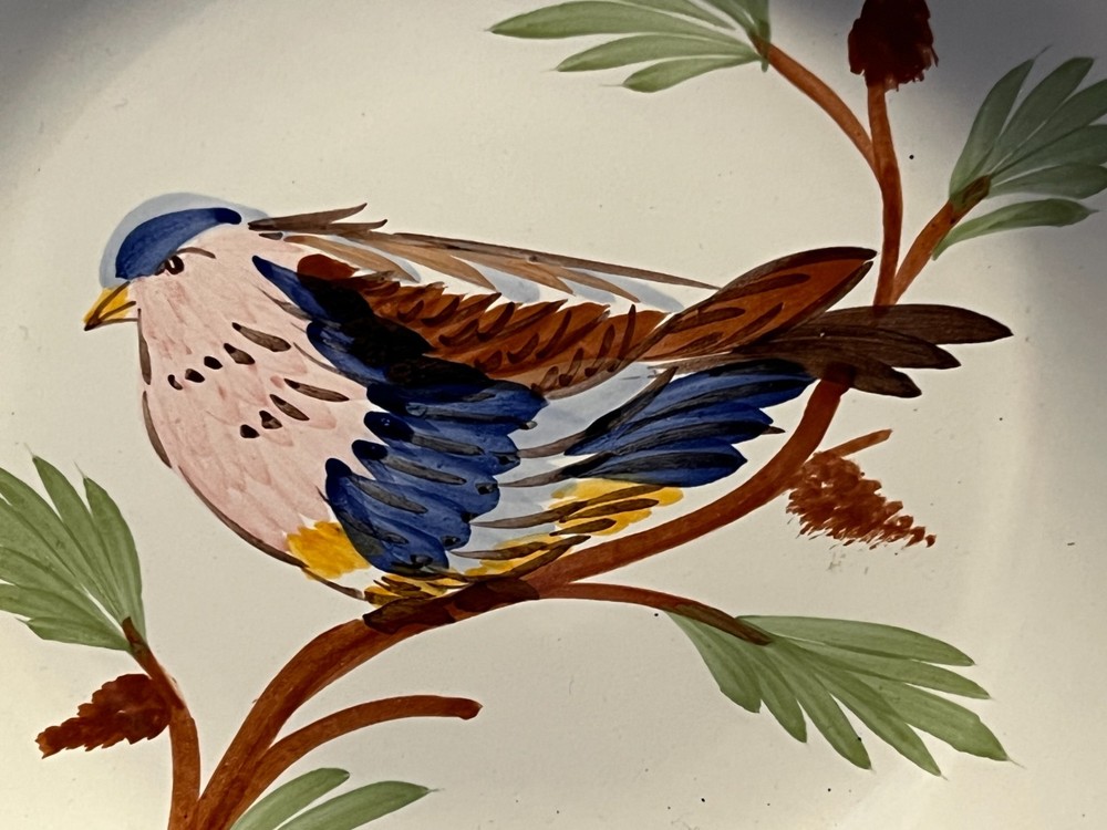 Quimper Pottery 4 Bird Plates 1935
