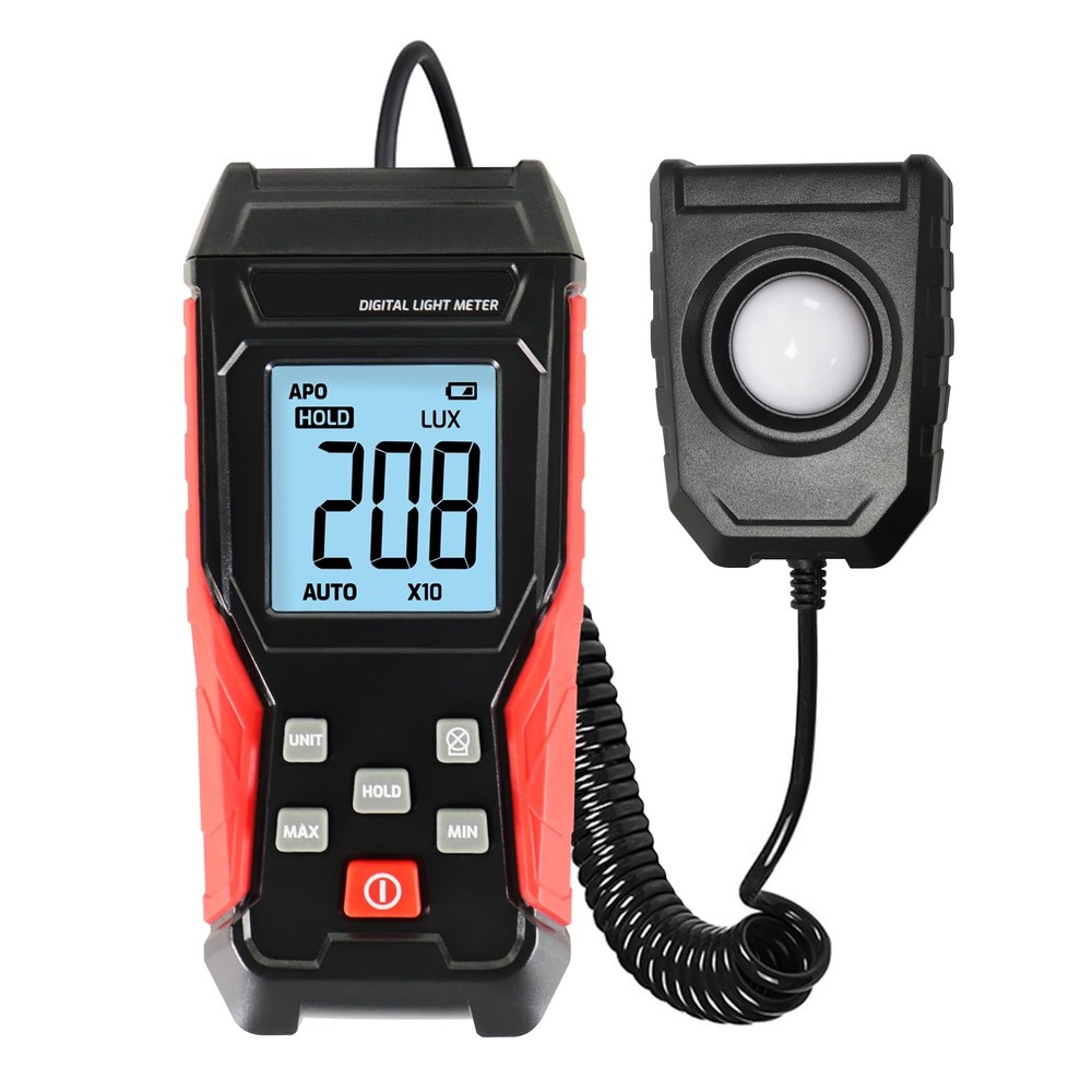 Digital Lux Light Meter Handheld 360 Rotating Sensor 0200,000 Range Test