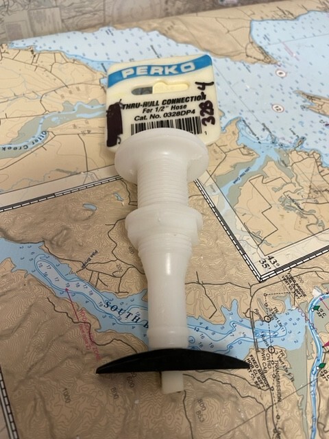 Perko #328-DP4 Thru-Hull Connection for 1/2" Hose