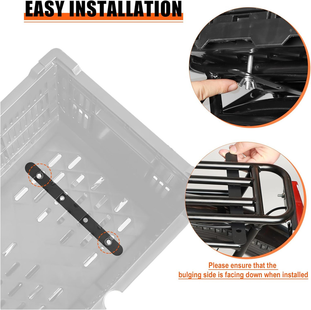 Folding Bicycle Rear Basket Bicycle Handle Rack Packaging Bracket Basket Kit