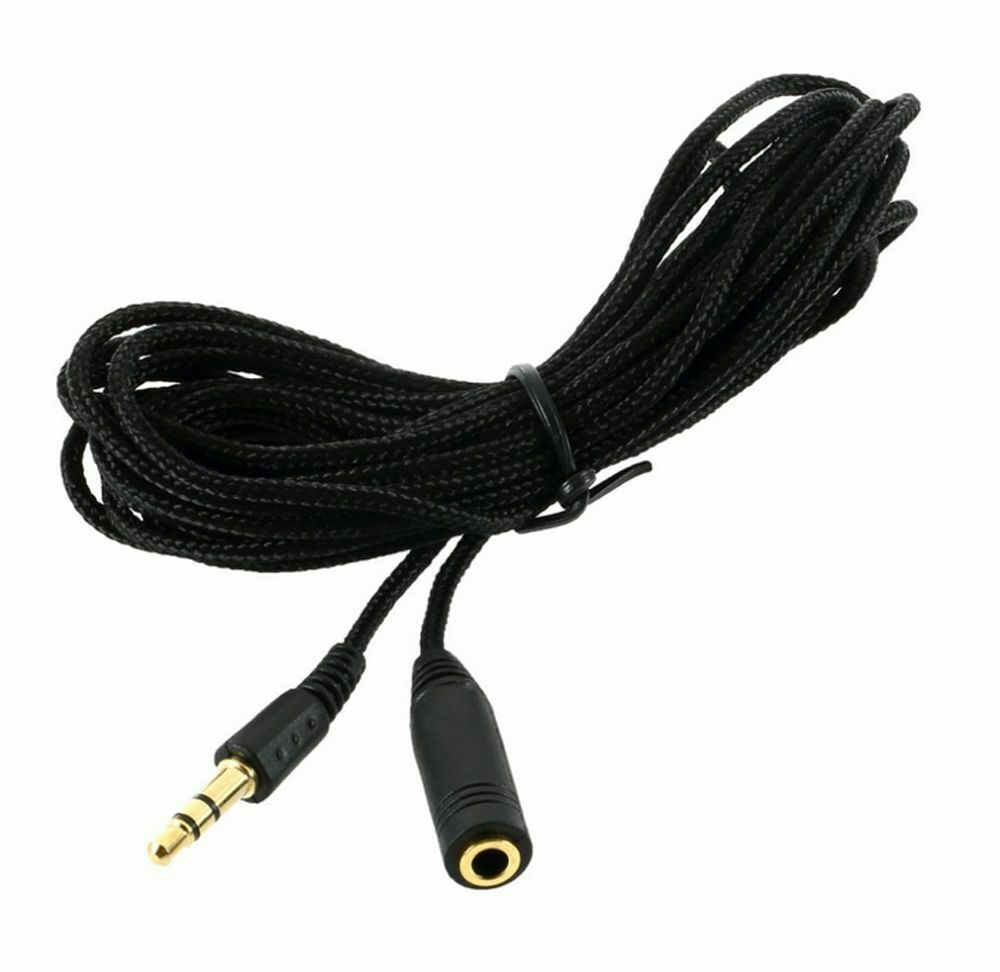 10ft 3.5mm 1/8" Stereo Audio Aux Headphone Cable Extension Cord Male Female M/F