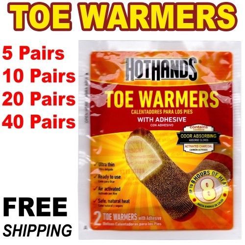 HotHands Toe Warmers with Adhesive Safe Natural Odorless Heat