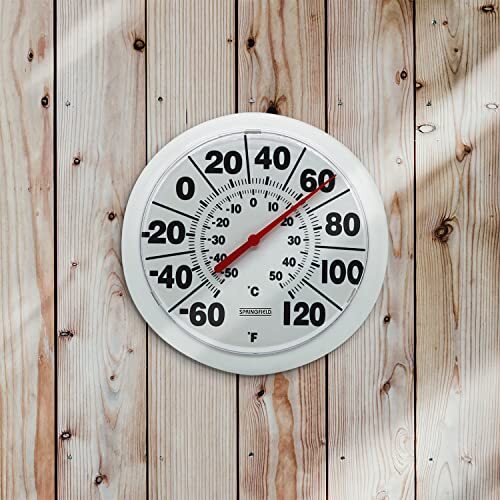 Springfield Indoor Outdoor Big and Bold Dial Thermometer, Assorted Colors
