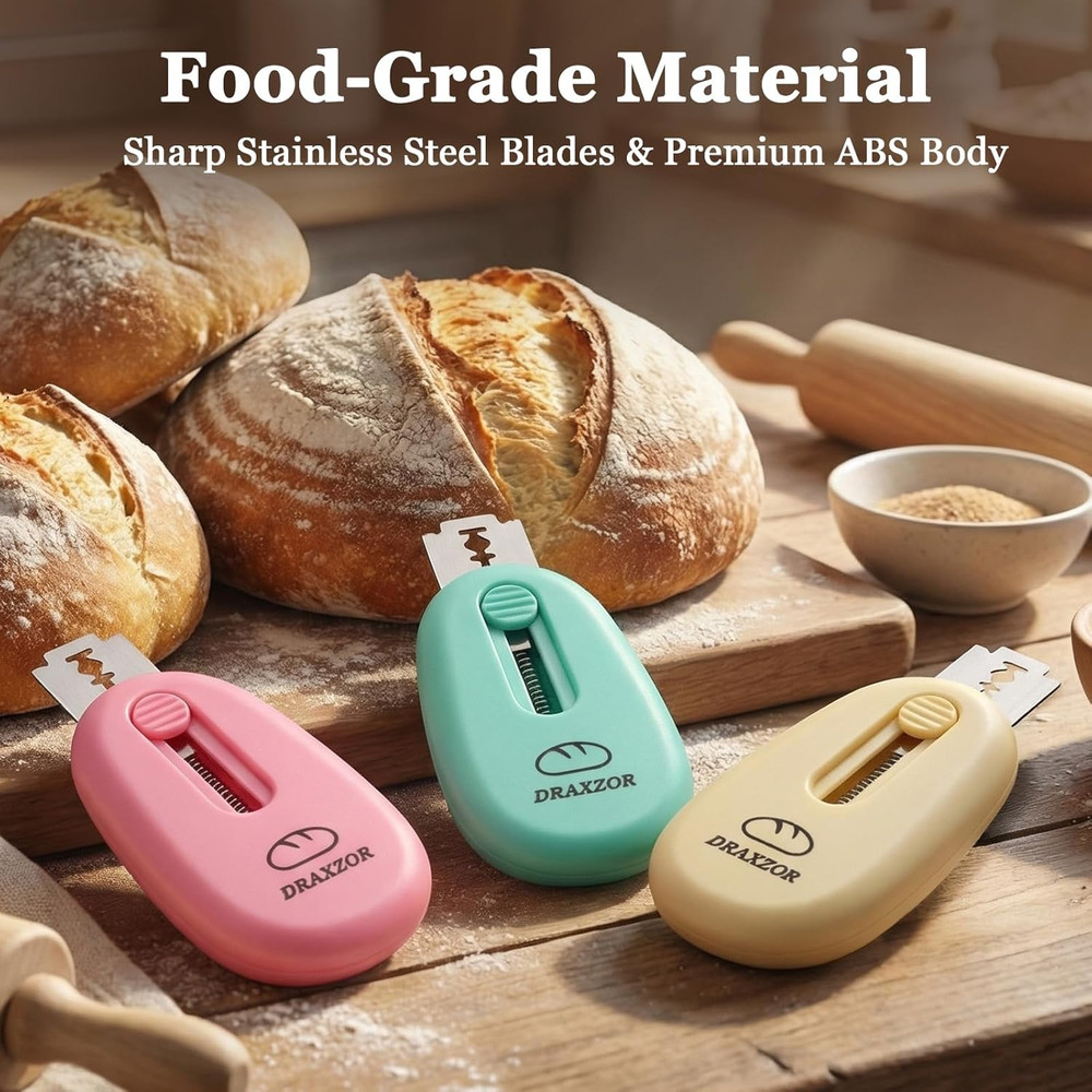 3 Pack Bread Lame Set, Sourdough Scoring Tool, 10 Blades, Pattern Guide Book Pro