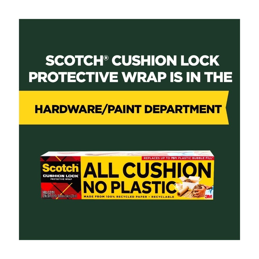 (3 pack) Cushion Lock Protective Wrap, 30 ft. Roll, Equivalent to 75 ft. Bubble