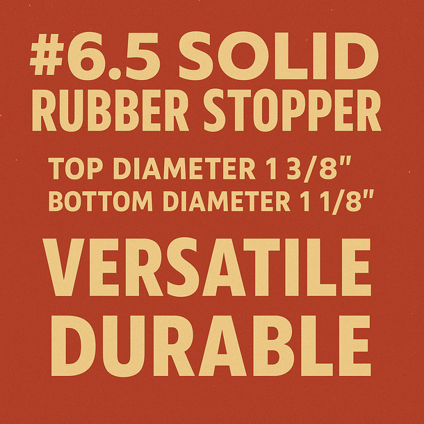 LD Carlson No. 6.5 Solid Rubber Stopper