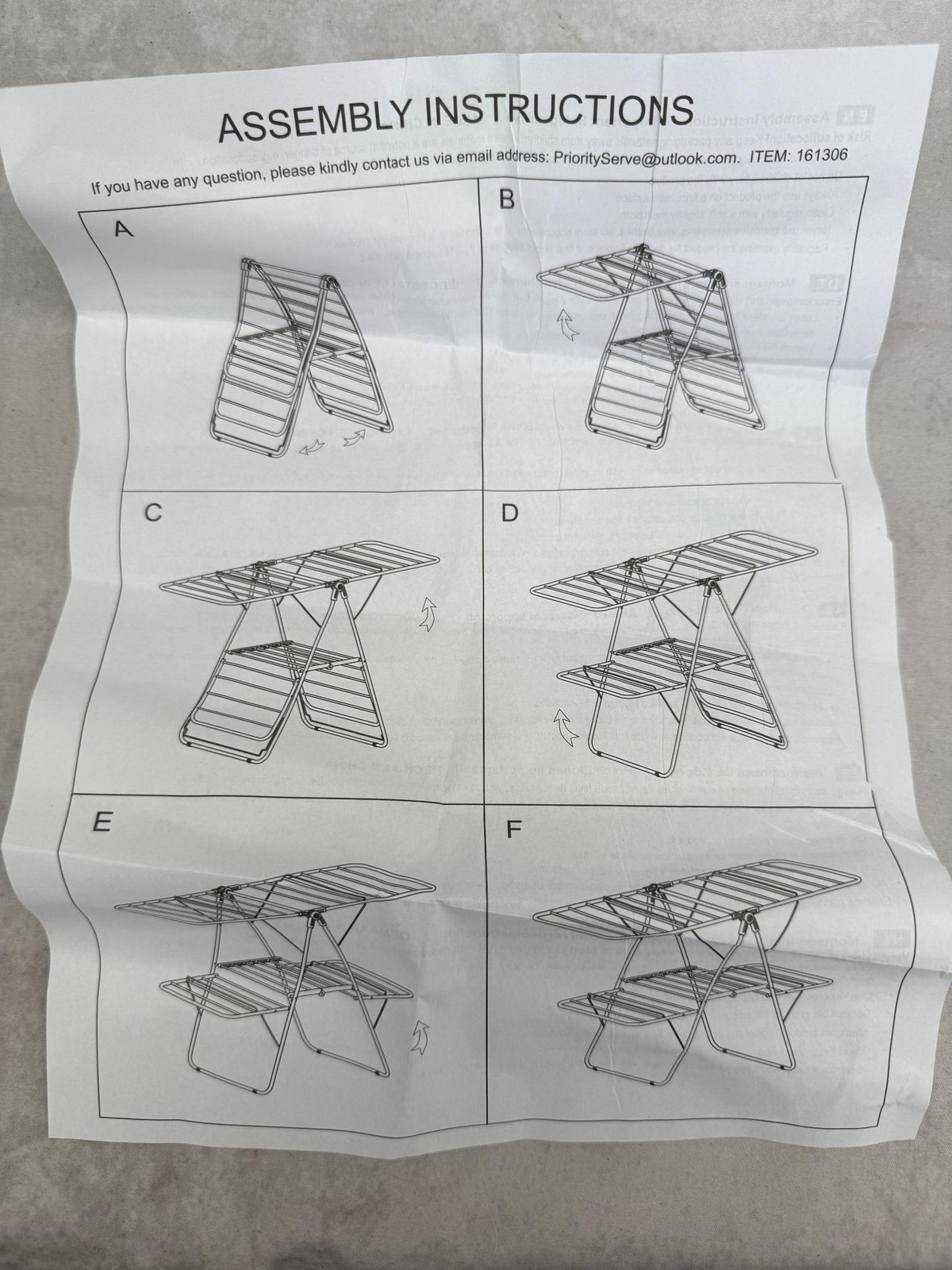 Folding Stainless Steel Clothes Drying Rack - Brand New in Box NIB Large