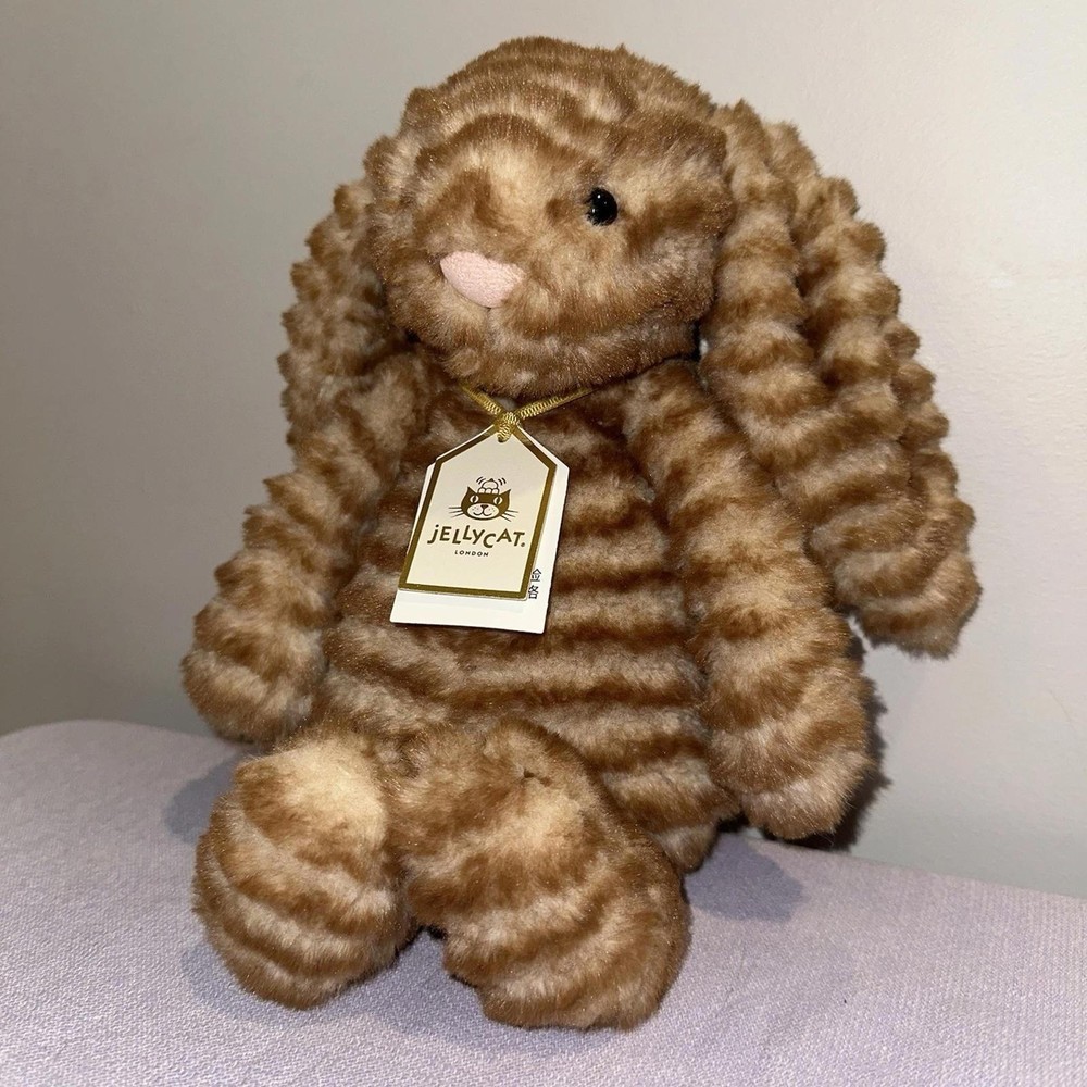 Bashful Luxe Bunny Juniper Cute Bunny Plush with Tiger Skin Pattern