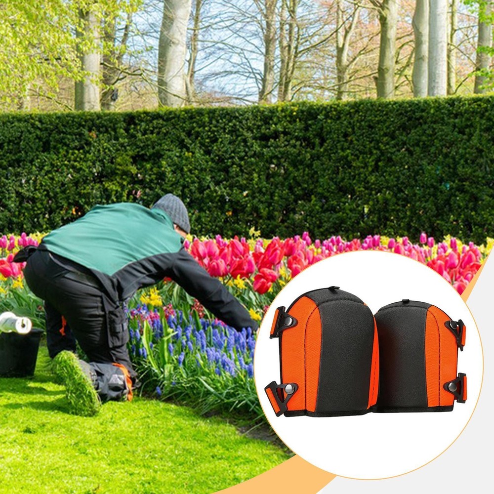 Gardening Knee Pads Leg Protector Multipurpose Waterproof PU Leather Adjustable