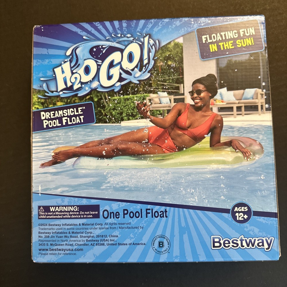H2O GO pool float Dreamsicle 2 pack Ages 12 plus aquatic pool outdoor fun