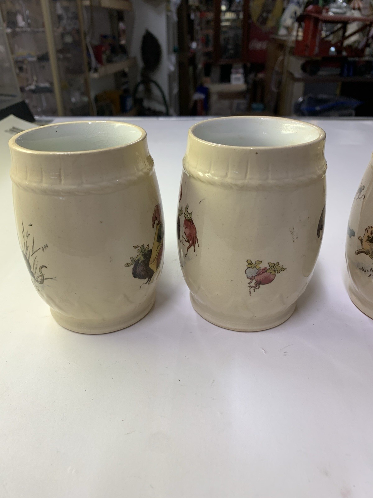 Antique Villeroy & Boch Mettlach Jug Mug Gnomes Read Description Geschutzt?