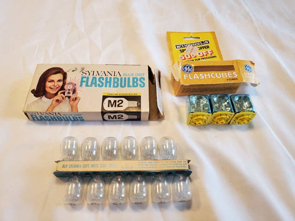 Sylvania M2 Flashbulbs & GE Flashcubes