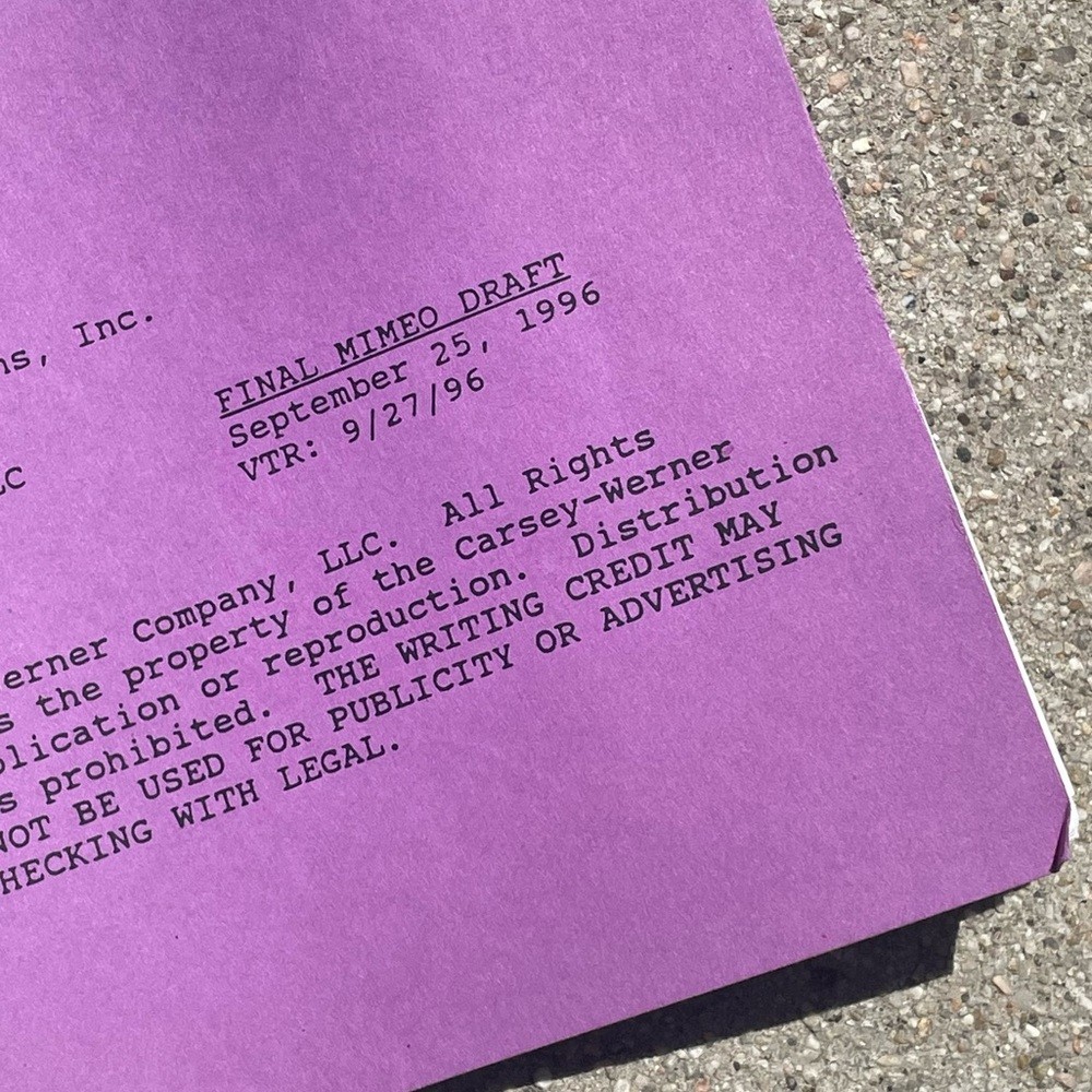 Roseanne Original 1996 Production Used Final Draft Script Goodman Barr Metcalf